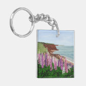Cavendish Cliffs and Spring Lupins, PEI Sleutelhanger (Voorkant Links)