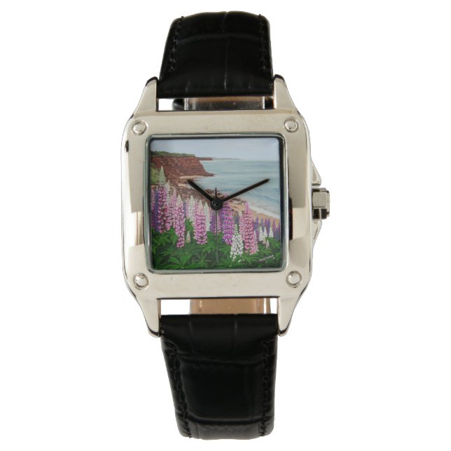 Cavendish Cliffs en Lupins Horloge (Voorkant)