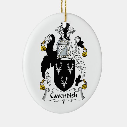 Cavendish Family Crest Keramisch Ornament (Rechts)