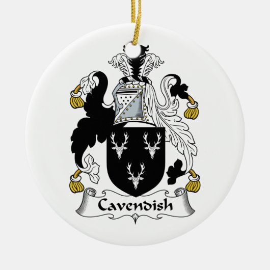 Cavendish Family Crest Keramisch Ornament (Voorkant)