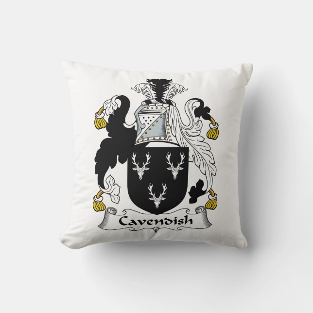 Cavendish Family Crest Kussen (Voorkant)