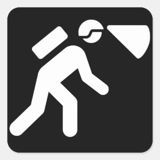 Caver Bumpersticker Vierkante Sticker