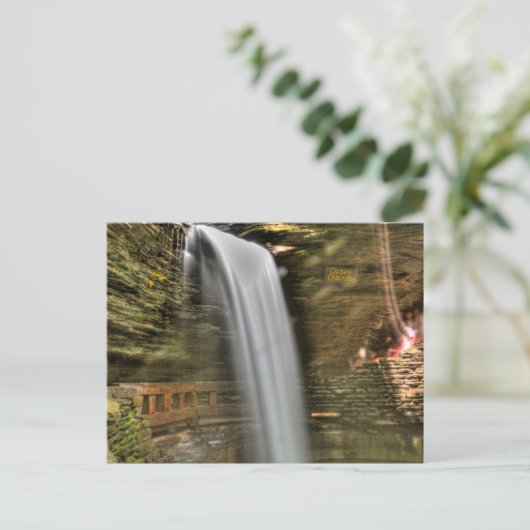 Cavern Cascade, Watkins Glen State Park, New York Briefkaart (Staand voorkant)