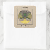 Cavern Dragon 2016 Bookplate Vierkante Sticker (Tas)