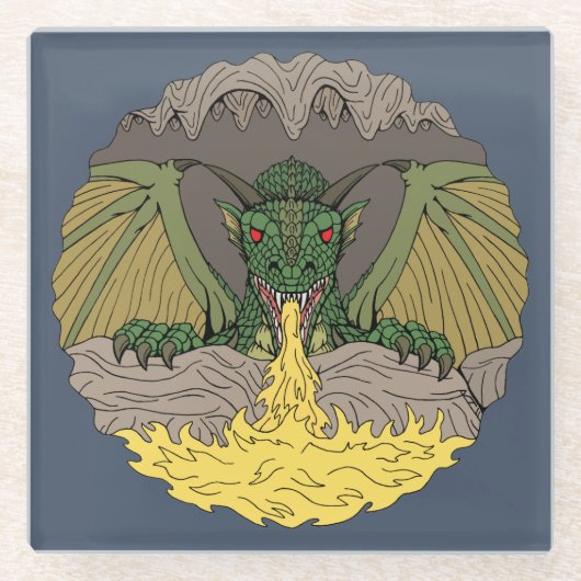 Cavern Dragon 2016 Glass Onderzetter (Voorkant)