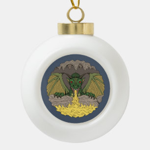 Cavern Dragon 2016 Keramische Bal Ornament