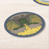 Cavern Dragon 2016 Ronde Kartonnen Onderzetter (Gebogen)