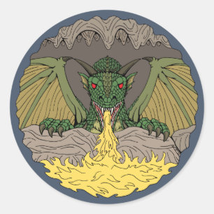 Cavern Dragon 2016 Ronde Sticker