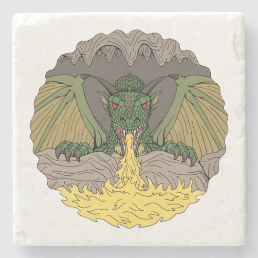 Cavern Dragon 2016 Stenen Onderzetter (Voorkant)