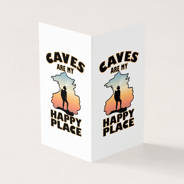 Caves zijn mijn Happy Place - Caving Kaart (Buitenkant)