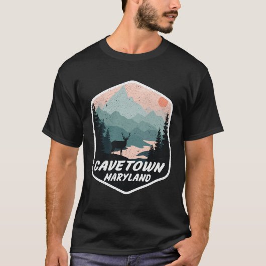 Cavetown Maryland MD Mountains Wandelen Souveni T-shirt (Voorkant)