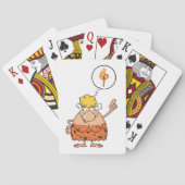 Cavewoman denkt aan brandstapel pokerkaarten (Achterkant)
