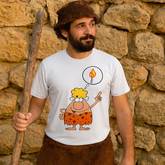 Cavewoman denkt aan brandstapel t-shirt