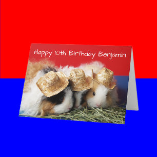 Cavia 8th, 9th, 10th etc. Kind Verjaardag Kaart