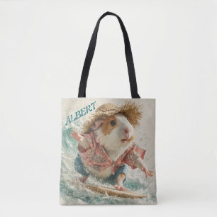 Cavia Albert de Surfer die Golven Vangt  Tote Bag