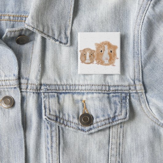 Cavia Badge Vierkante Button 5,1 Cm (In situ)