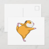 Cavia bij Yoga Stretching oefening Briefkaart (Voorkant / Achterkant)
