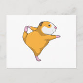 Cavia bij yogarekoefening briefkaart (Voorkant)