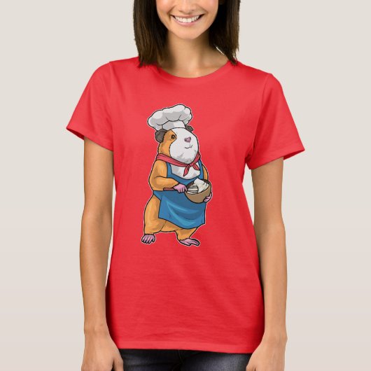 Cavia Chef Kom Kookgerei T-shirt (Voorkant)