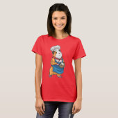 Cavia Chef Kom Kookgerei T-shirt (Voorkant volledig)
