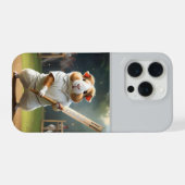 Cavia-cricketer: gekleed in het wit iPhone hoesje (Achterkant horizontaal)