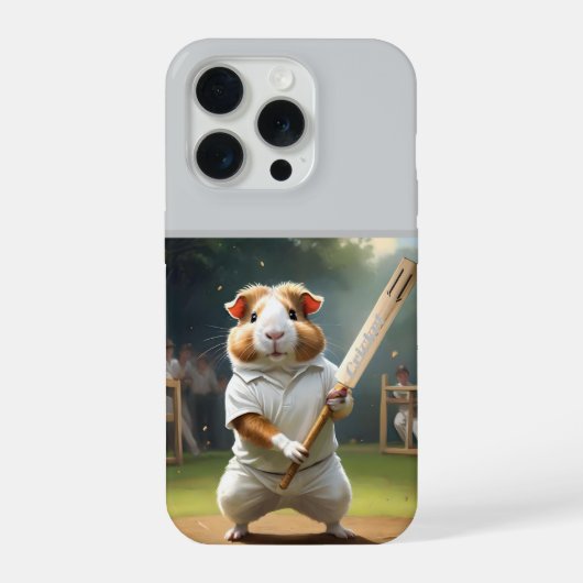 Cavia-cricketer: gekleed in het wit iPhone hoesje (Achterkant)