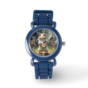 Cavia-cricketspeler: gekleed in het wit horloge