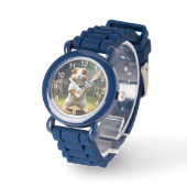 Cavia-cricketspeler: gekleed in het wit horloge (Hoek)