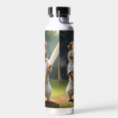 Cavia-cricketspeler: gekleed in het wit waterfles (Links)