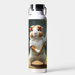 Cavia-cricketspeler: gekleed in het wit waterfles