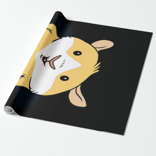cavia| Cute Guinea Pig Yellow Lover Giften Cadeaupapier (Uitgerold)