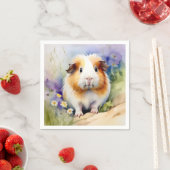 Cavia delicate Waterverf Servet (Insitu)