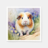 Cavia delicate Waterverf Servet (Voorkant)