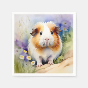 Cavia delicate Waterverf Servet