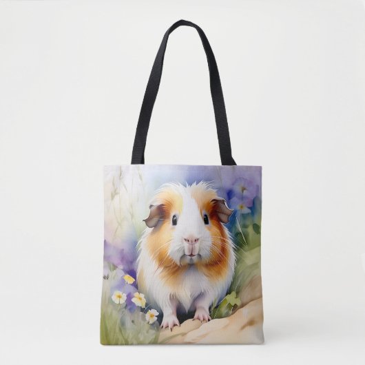 Cavia delicate Waterverf Tote Bag (Voorkant)