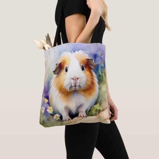 Cavia delicate Waterverf Tote Bag (Dichtbij)