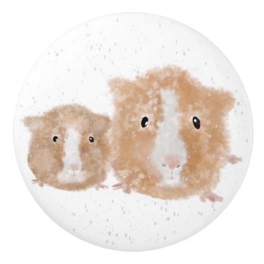 Cavia Deurknop Keramische Knop (Voorkant)