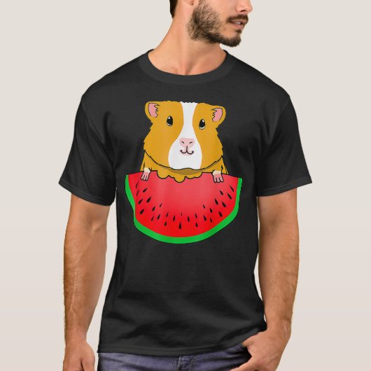 Cavia Eten Watermeloen T-shirt (Voorkant)