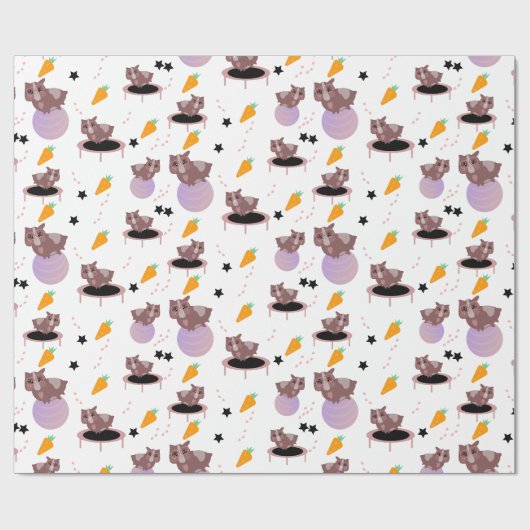 Cavia Fitness Gym Grappig Ontwerp Cadeaupapier (Vlak)