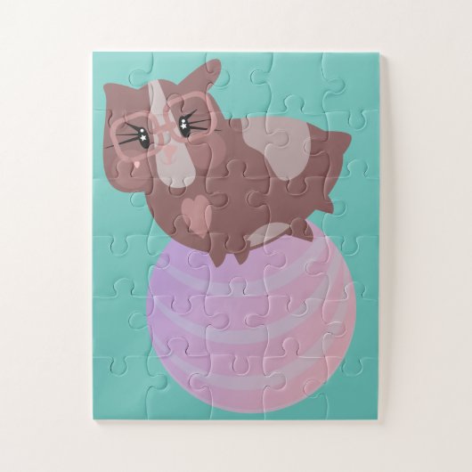 Cavia Fitness Gym Grappig Ontwerp Legpuzzel (Verticaal)