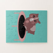 Cavia Fitness Gym Grappig Ontwerp Legpuzzel (Horizontaal)