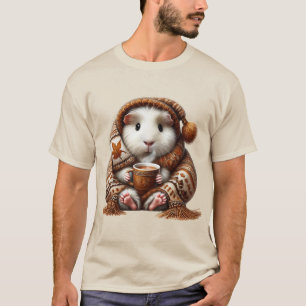 Cavia Gelukzaligheid: Ontspannen met een Kopje Kof T-shirt