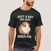 cavia gewoon een jongen die houdt van cavia's 1 t-shirt (Voorkant)