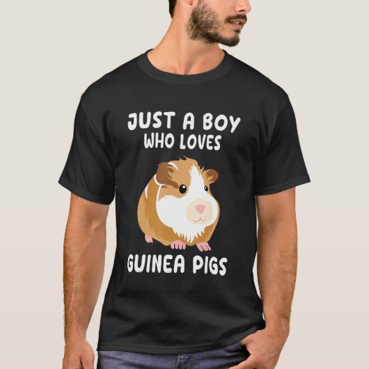 cavia gewoon een jongen die houdt van cavia's 1 t-shirt (Voorkant)