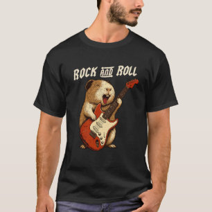 Cavia Gitaarspelend Rock and Roll Huisdierliefhebb T-shirt
