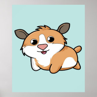 cavia | Grappige Cartoon Guinee Pig Gift Lovers Poster