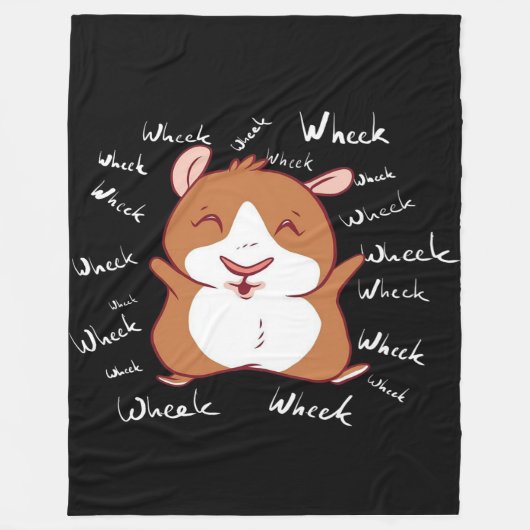 cavia | Grappige Cavia Cadeaus Wiel Fleece Deken (Voorkant)