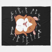 cavia | Grappige Cavia Cadeaus Wiel Fleece Deken (Voorkant (Horizontaal))