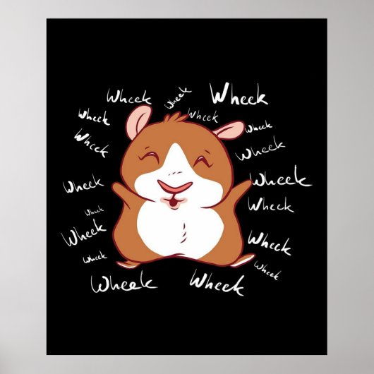 cavia | Grappige Cavia Cadeaus Wiel Poster (Voorkant)