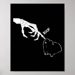 Cavia Griezelige Skelet Hand Boop Grappig Spooky H Poster